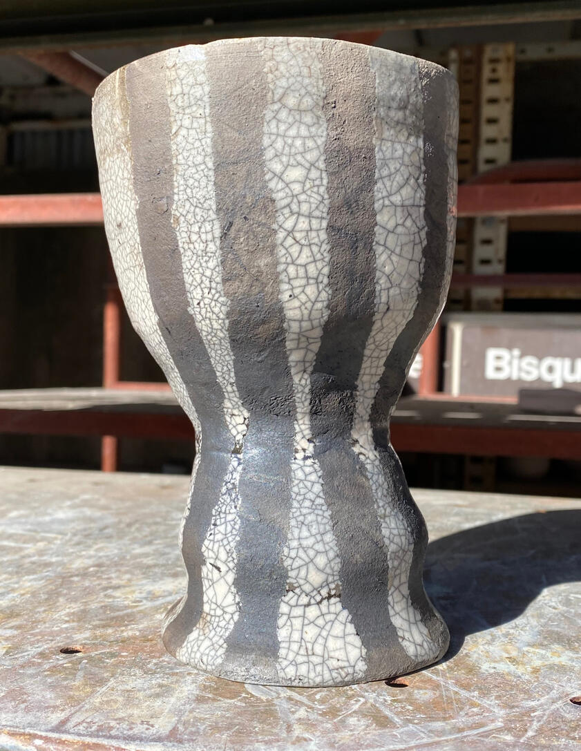 Circus Chalice, 2023 (raku fired stonewear, glaze)